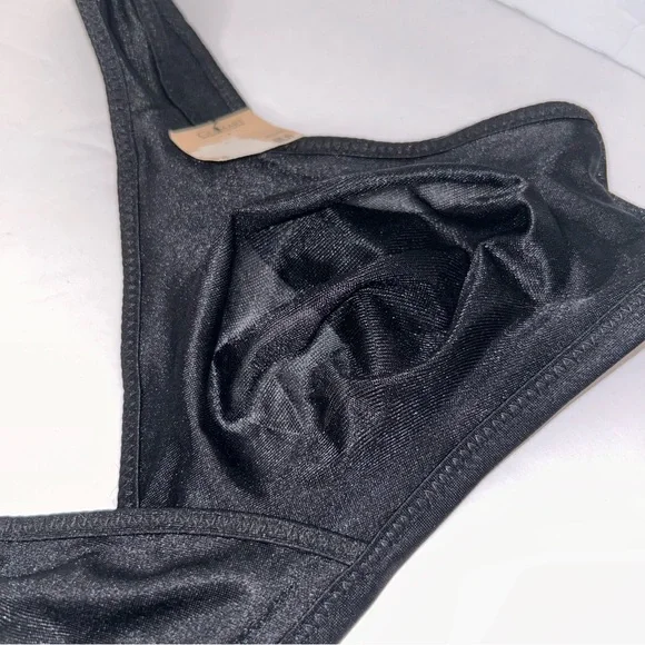 Vintage GELMART Style 2948 Black Wirefree Sheer Nylon Unlined Bralette Bra NWT - Picture 13 of 17